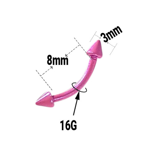 16G Externally Threaded Spike Barbells Piercing