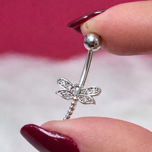 14G CZ Dragonfly Belly Rings Piercings