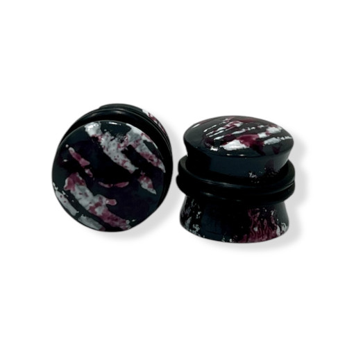 Mauve Marble Acrylic Ear Plugs