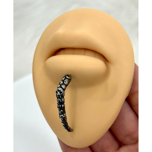 Gothic Skull Curved Flat Back Stud