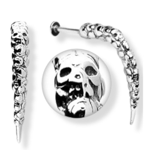 Skull Curved Distrube Labret Stud