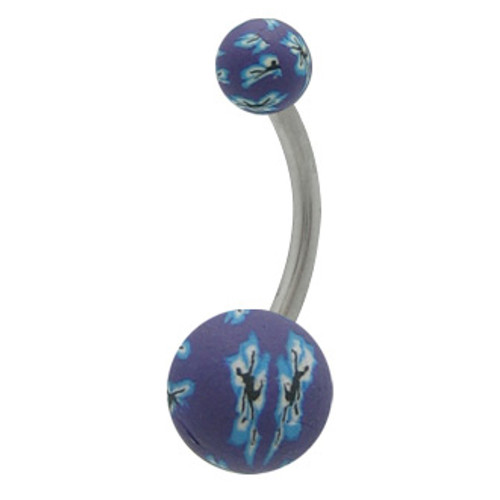 Purple Silicone Abstract Ball Belly Rings Purple Silicone Abstract Ball Belly Rings