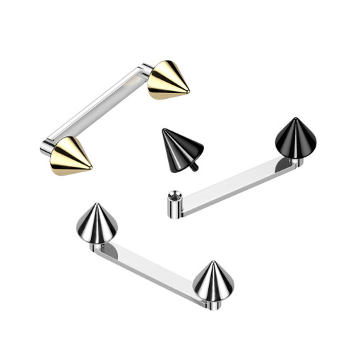 Spike Flat Staple Surface Barbell