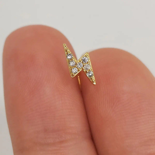 Lightning Bolt Nose Stud
