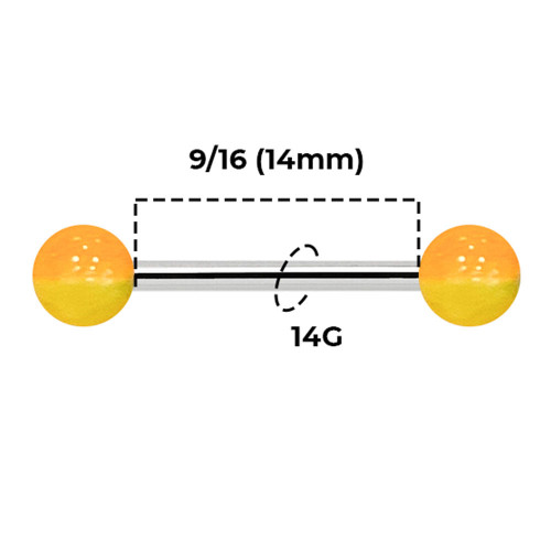 Barbell Nipple Ring 9/16 Inch 14mm