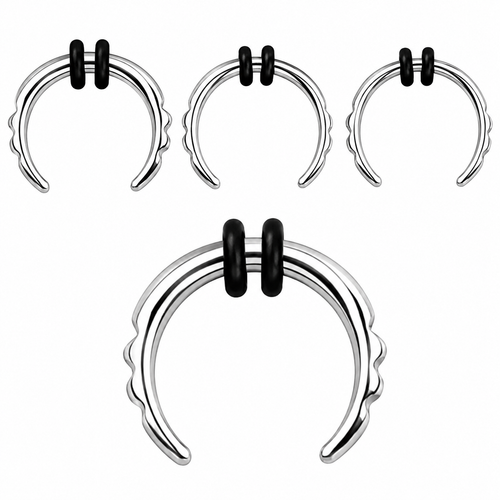 Ridged Edge Septum Pincher Tapers Nose Ring