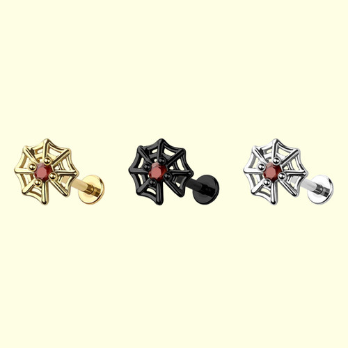 Spider Web Labret Stud Spider Web Labret Stud