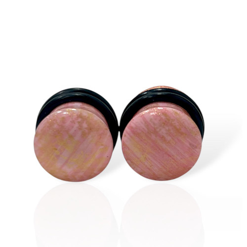 Glitter Double Flare Rose Resin Plug