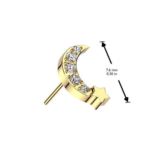 Push In Threadless Crescent Moon Tops