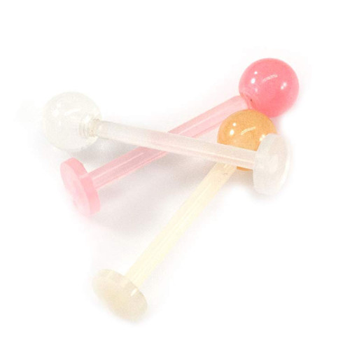 Glow In Dark Acrylic Flexible Retainer Labret Studs