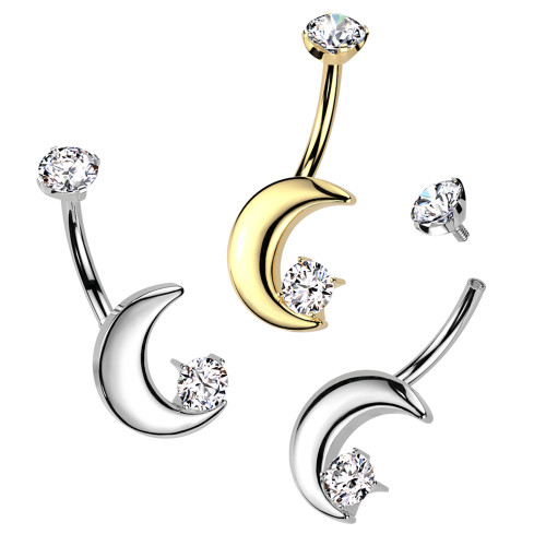 Crescent Moon Belly Button Ring Crescent Moon Belly Button Ring