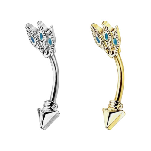 Tribal Arrow Eyebrow Curved Barbells Tribal Arrow Eyebrow Curved Barbells