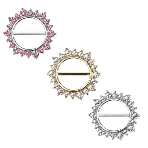 Sunburst Clicker Nipple Barbell