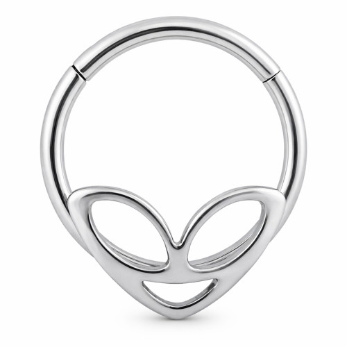 Titanium Alien Hinged Segment Ring