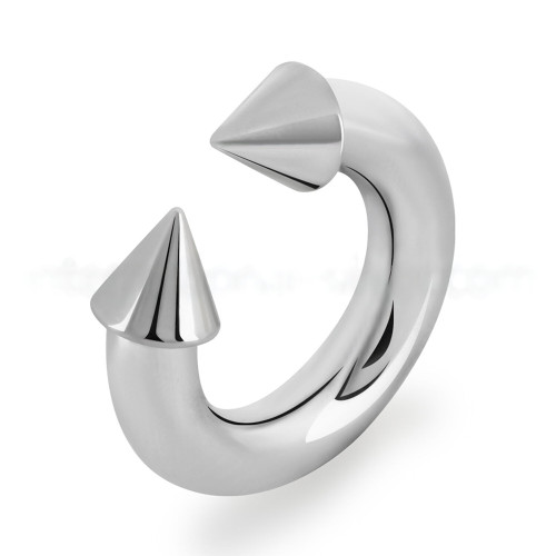 Spike Circular Barbells Horseshoe Rings
