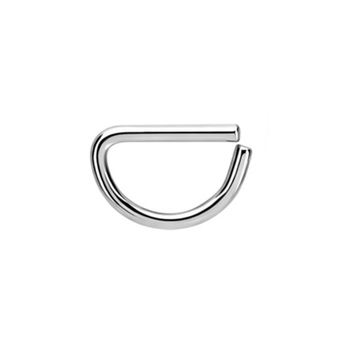 16G D Shaped Bendable Hoops Septum Rings 8mm