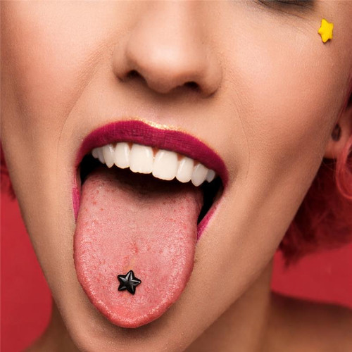 Star Acrylic Flexible Tongue Barbells