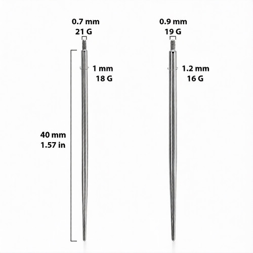 Surgical Steel Threaded Insertion Taper Professional Body Piercing Tool