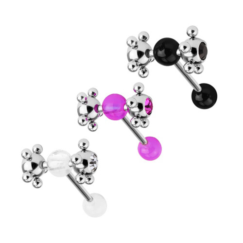 CZ Ball Spinner Tickler Tongue Barbell