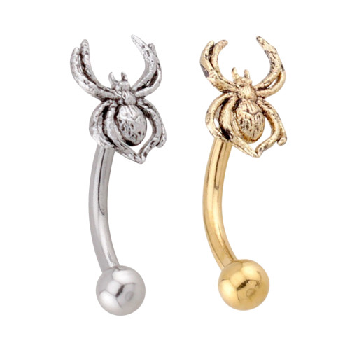Venom Spider Curved Eyebrow Barbells