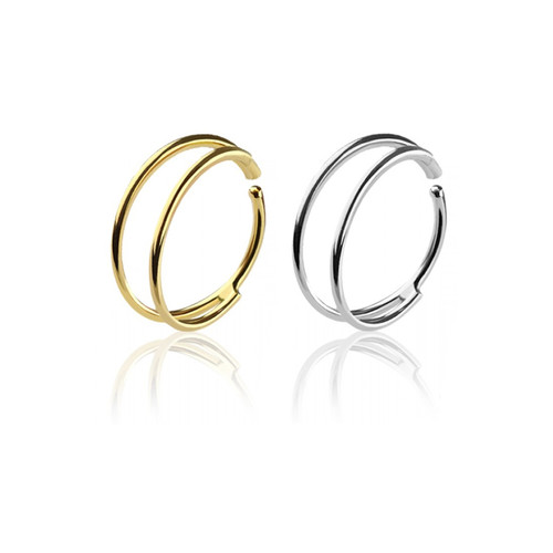 Double Hoops Bendable Rings