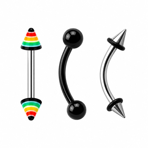 Ball & Spike Curved Eyebrow Barbells
