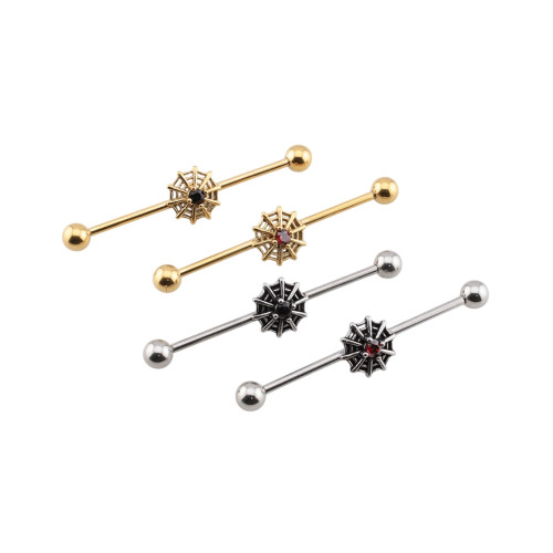 Halloween Spider Web Industrial Barbell