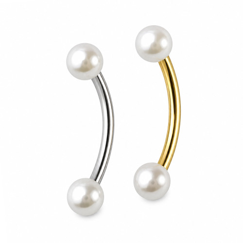 Pearl Ball Curved Barbells