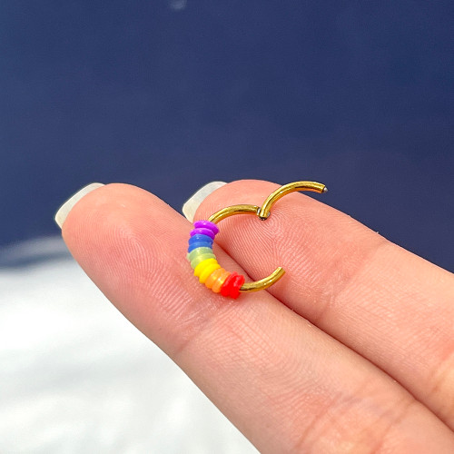 16G Pride O Rings Clicker Hoop Septum Rings
