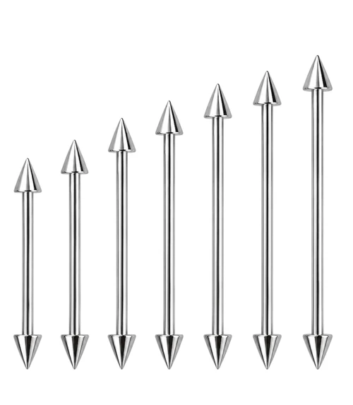 14G Spike Straight Barbells Piercings Jewelry