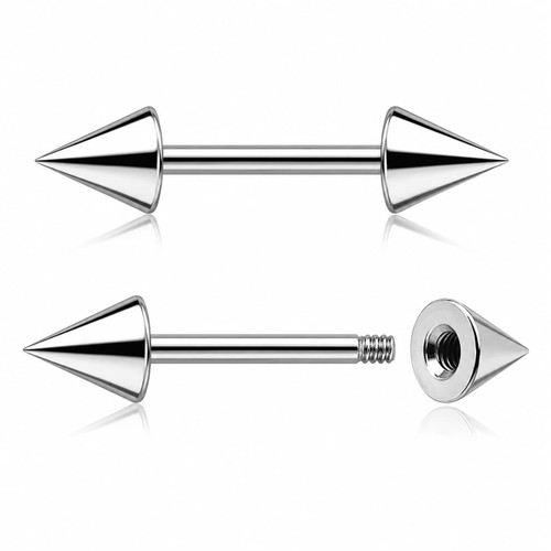 Spike End Straight Barbells Piercings