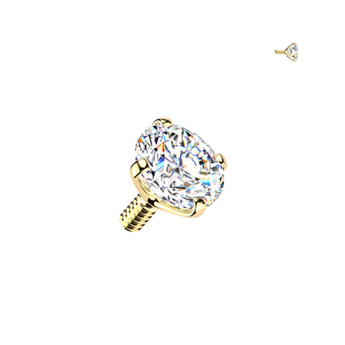 14K Gold Prong Diamond Replacement Top