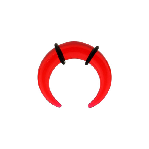 Red Acrylic Pincher C Shaped Tapers Septum Piercing