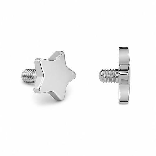 Titanium Flat Star Dermal Tops