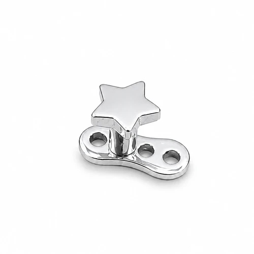 Titanium Flat Star Tops Dermal Base