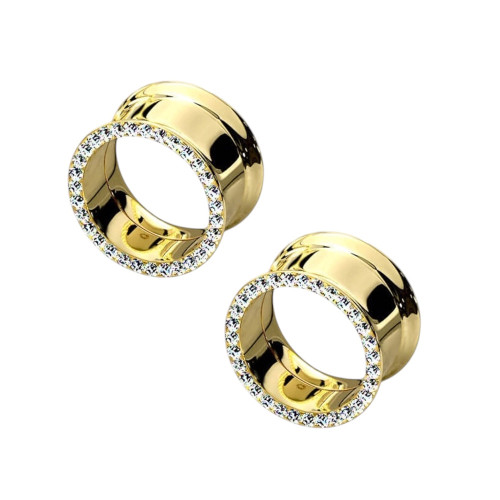 PVD Gold Screw Fit Ear Gauges