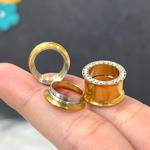 Steel Ear Gauges Tunnels Plugs