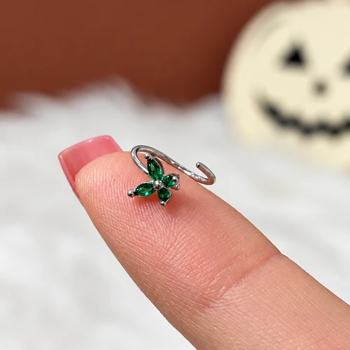 20G Butterfly CZ Bendable Hoop Earring Nose Piercing Jewelry