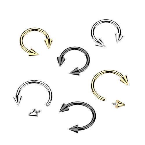 Spike End Circular Barbell