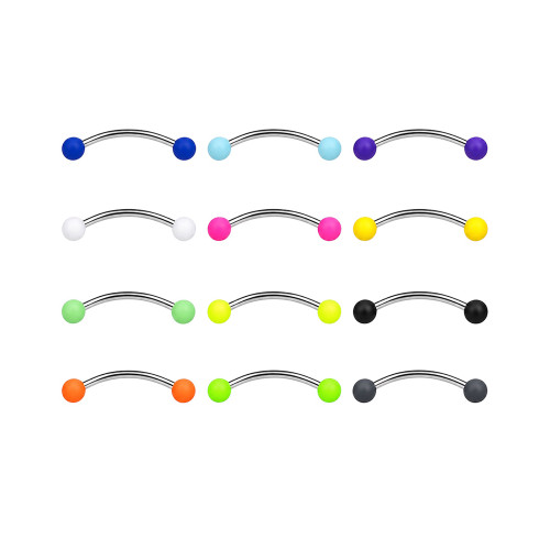 Matte Ball Curved Barbell Piercing