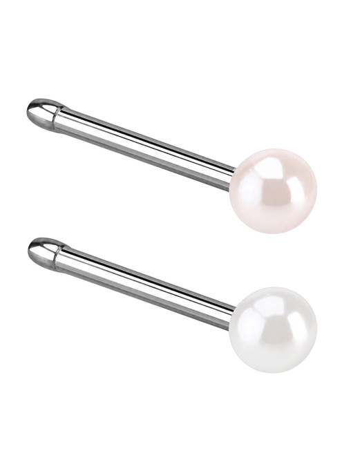 Coating Ball Pearl Nose Bone Stud Piercing