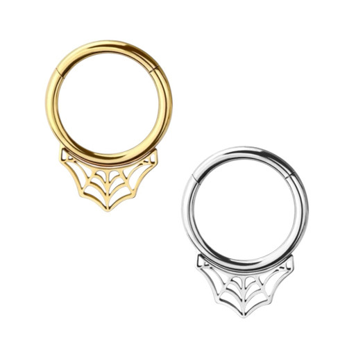 Spider Web Segment Ring Piercing
