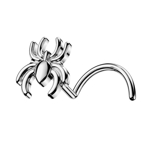 Surgical Steel Spider Corkscrew Nose Ring Piercing