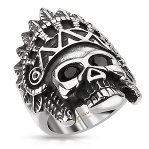 Apache Headress Skull Ring OUT OF STOCK