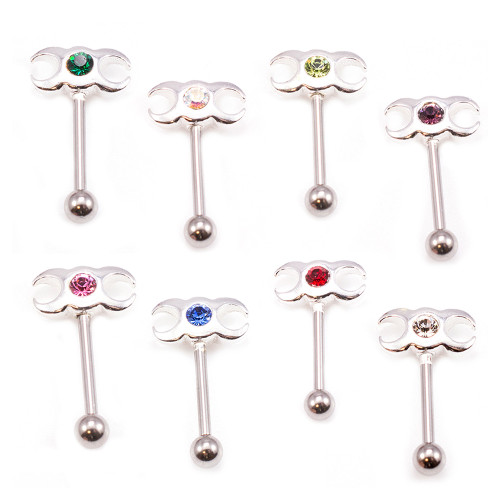 Triple Moon Symbol Eyebrow Barbells