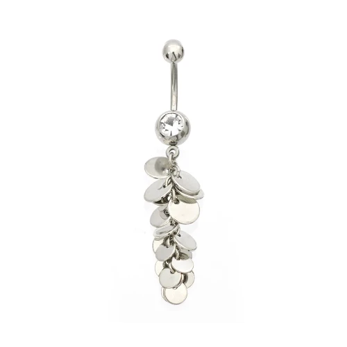 Dangle Disc Belly Button Ring Piercing