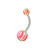 UV Acrylic Marble Ball Belly Button Ring Piercing