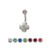 14 gauge Belly Button Ring Surgical Steel with Jewel