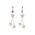 Glitter Star Dangle CZ Belly Button Ring Piercing