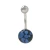 Blue Spots Badge Belly Button Ring Piercing